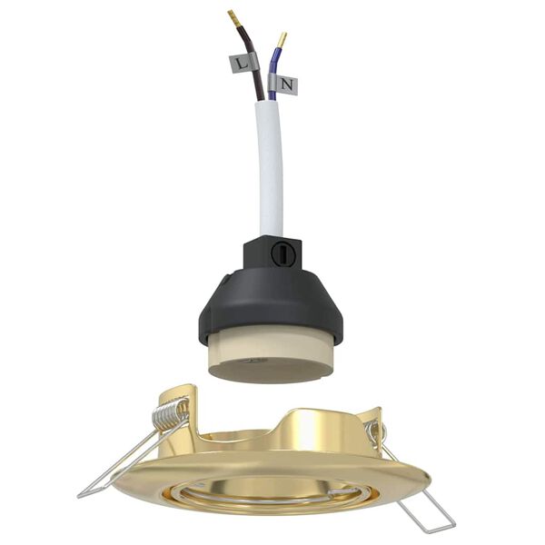 vidaXL Bodov&eacute; světlo 6 pcs Zlat&aacute; 9 x 9 x 2,5 cm kov