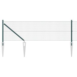 vidaXL Svařovan&eacute; dr&aacute;těn&eacute; ploty s hroty 10 x 0,4 m Ocel potažen&aacute; PVC