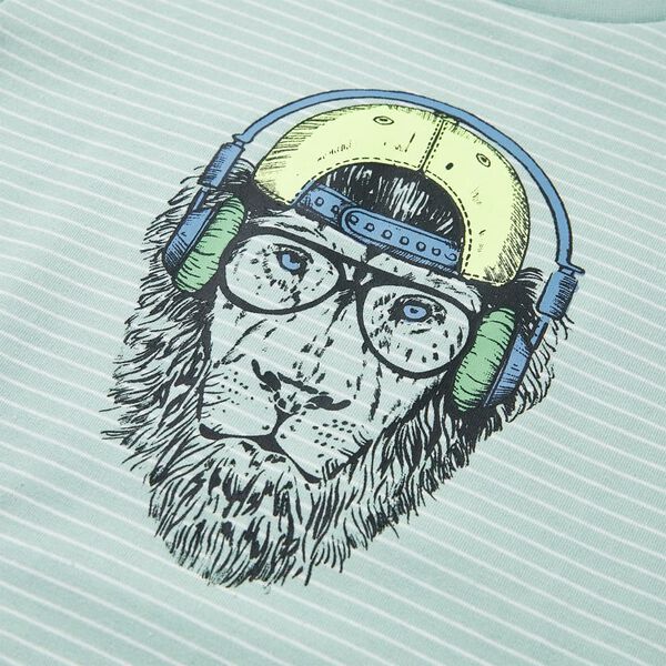 Dětské tričko s pruhy světle mátové 104