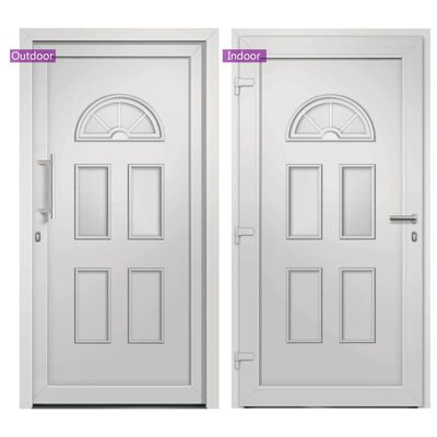 vidaXL Vchodové dveře bílé 98 x 198 cm