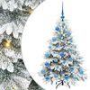 vidaXL Uměl&yacute; v&aacute;nočn&iacute; stromeček s 150 LED diodami B&iacute;l&aacute; 120 cm PE a PVC