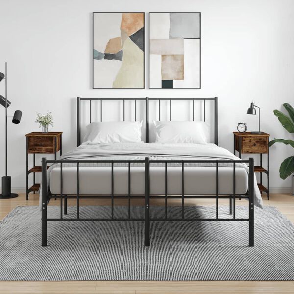 vidaXL Nočn&iacute; stolky 2 ks kouřov&yacute; dub 34 x 36 x 70 cm kompozitn&iacute; dřevo