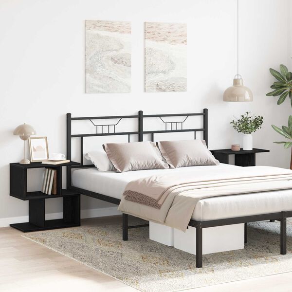 vidaXL Nočn&iacute; skř&iacute;ňka 2 pcs Čern&yacute; dub 50 x 30 x 51,5 cm