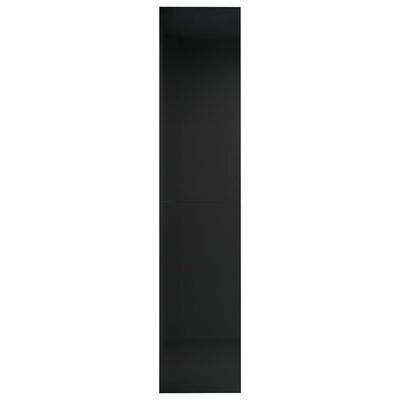 vidaXL Knihovna/TV skříň černá vysoký lesk 36x30x143 cm dřevotříska