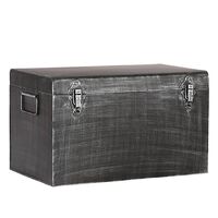 LABEL51 Úložný box Vintage 60 x 40 x 35 cm XL černý s patinou