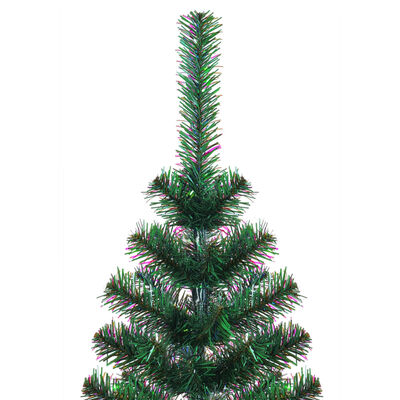 vidaXL Umělý vánoční stromek s duhovým jehličím zelený 240 cm PVC