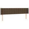 vidaXL Čelo postele s LED tmavě hněd&eacute; 163 x 16 x 78/88 cm textil