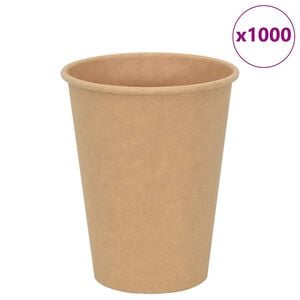 vidaXL Pap&iacute;rov&eacute; kel&iacute;mky na k&aacute;vu 1000 pcs 12oz 300ml hněd&eacute;