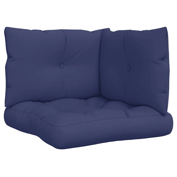 vidaXL Podu&scaron;ky na palety 3 ks n&aacute;mořnicky modr&eacute; oxfordsk&aacute; l&aacute;tka