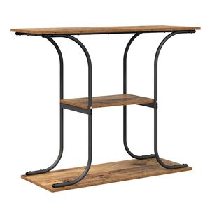 vidaXL Konzolov&yacute; stolek s polic&iacute; Star&eacute; dřevo 101 x 35 x 80,5 cm