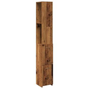 vidaXL Koupelnov&aacute; skř&iacute;ňka old wood 25x25x170 cm kompozitn&iacute; dřevo