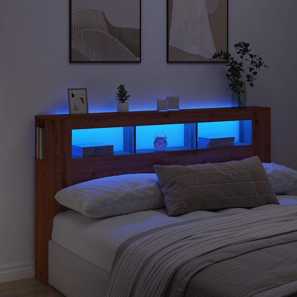 vidaXL Čelo postele LED dub artisan 180x18,5x103,5 cm kompozitn&iacute; dřevo