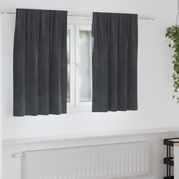 vidaXL Zatemňovac&iacute; z&aacute;věsy 2 pcs Světle &scaron;ed&aacute; 140 x 140 cm samet
