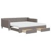 vidaXL V&aacute;lenda s přist&yacute;lkou a z&aacute;suvkami taupe 100 x 200 cm textil
