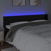 vidaXL Čelo postele s LED černé 163 x 16 x 78/88 cm umělá kůže