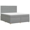 vidaXL Postel boxspring s matrac&iacute; Světle &scaron;ed&aacute; 140 x 190 cm Textil