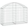 vidaXL Klenut&yacute; gabionov&yacute; ko&scaron; 100 x 30 x 60/80 cm pozinkovan&eacute; železo
