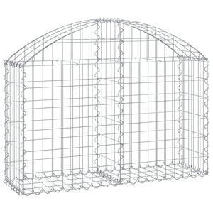 vidaXL Klenut&yacute; gabionov&yacute; ko&scaron; 100 x 30 x 60/80 cm pozinkovan&eacute; železo