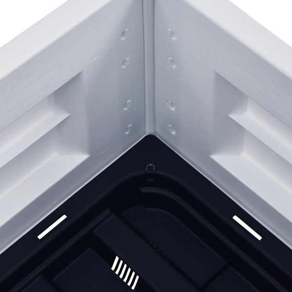 vidaXL Vyv&yacute;&scaron;en&yacute; z&aacute;hon PP b&iacute;l&yacute; 43 x 43 x 35 cm