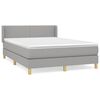 vidaXL Box spring postel s matrac&iacute; světle &scaron;ed&aacute; 140 x 200 cm textil
