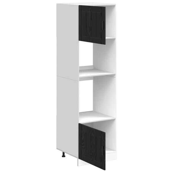 vidaXL Kuchyňsk&aacute; skř&iacute;ň Čern&yacute; dub 60 x 57 x 207 cm kompozitn&iacute; dřevo