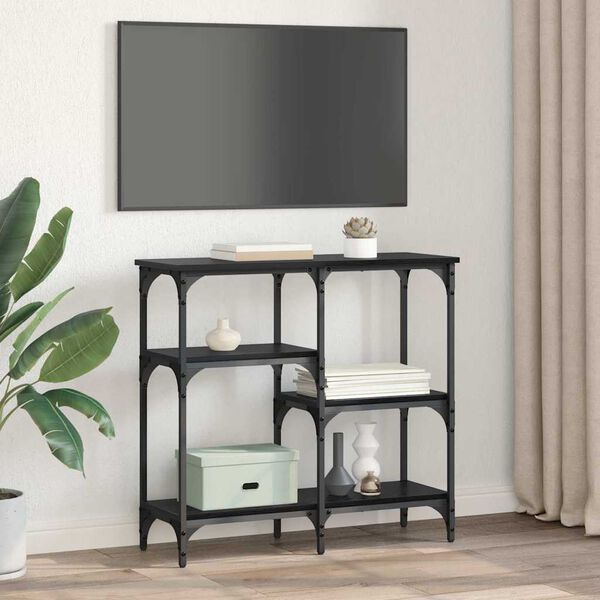 vidaXL Konzolov&yacute; stolek Čern&yacute; dub 80 x 29 x 75 cm kompozitn&iacute; dřevo