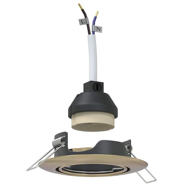 vidaXL Spotlights s reflektory 24 pcs Mosaz 9 x 9 cm kov