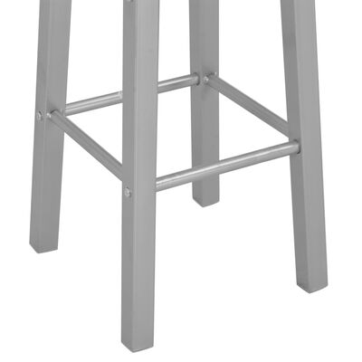 vidaXL Barové stoličky 2 ks stříbrné MDF