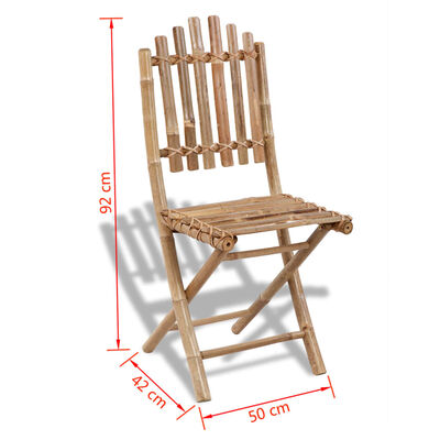 vidaXL Skládací zahradní židle 2 ks bambusové