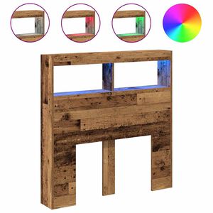 vidaXL Čeln&iacute; skř&iacute;ň s LED Star&eacute; dřevo 100x17x102 cm