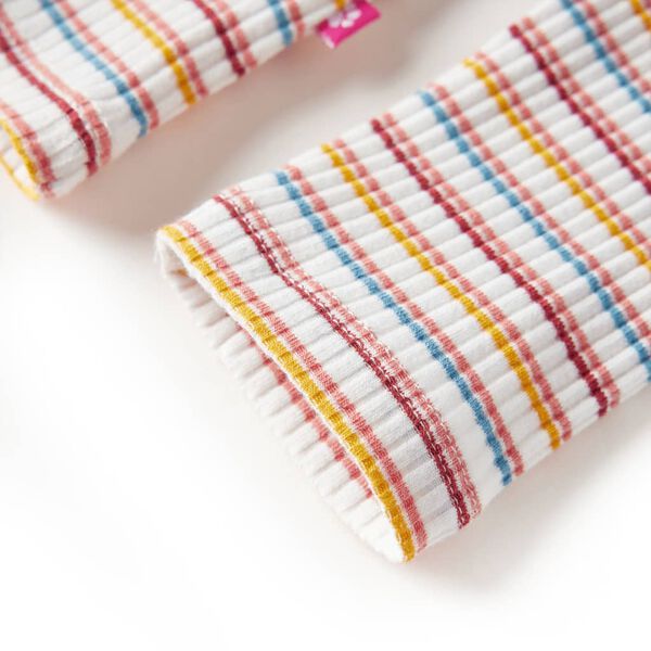 Dětské tričko s dlouhým rukávem a zvýšeným límcem ecru 128