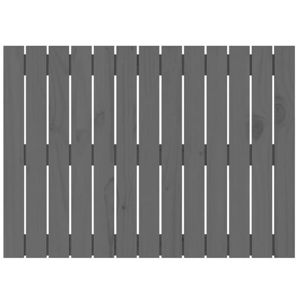 vidaXL Nástěnné čelo postele šedé 82,5x3x60 cm masivní borové dřevo