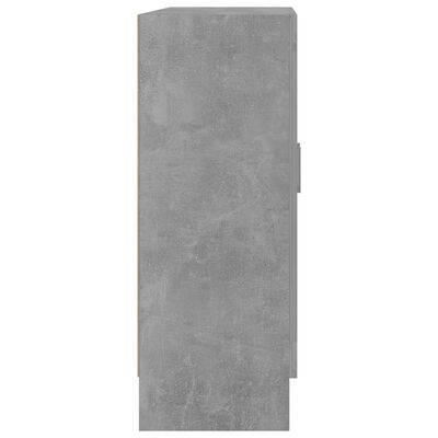 vidaXL Prosklená skříň betonově šedá 82,5 x 30,5 x 80 cm dřevotříska