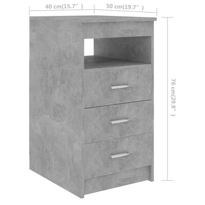 vidaXL Psací stůl betonově šedý 140 x 50 x 76 cm dřevotříska
