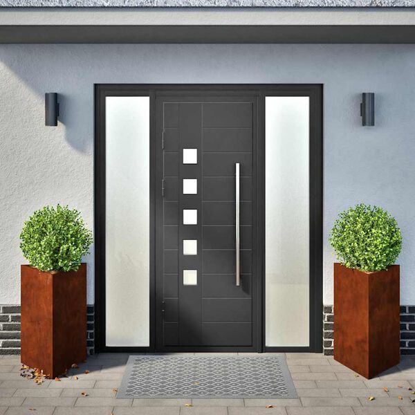 vidaXL Zahradn&iacute; květin&aacute;če 2 ks troj&uacute;heln&iacute;kov&eacute; 50x43x75cm Zvětral&aacute; ocel