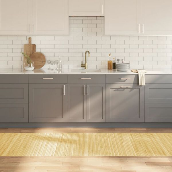 vidaXL Koberec obd&eacute;ln&iacute;kov&yacute; světle př&iacute;rodn&iacute; 80 x 500 cm bambus