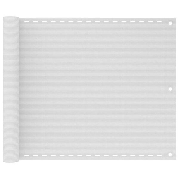 vidaXL Balkónová zástěna bílá 75 x 500 cm HDPE
