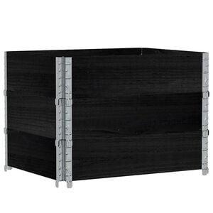 vidaXL Paletov&eacute; n&aacute;stavce 3 ks čern&eacute; 80 x 60 cm masivn&iacute; borov&eacute; dřevo