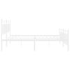 vidaXL Kovov&yacute; r&aacute;m postele s hlavov&yacute;m a nožn&iacute;m čelem b&iacute;l&yacute; 183 x 213 cm