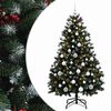 vidaXL Uměl&yacute; v&aacute;nočn&iacute; stromek zelen&yacute; s v&aacute;nočn&iacute;mi koulemi 150 cm 150 LED