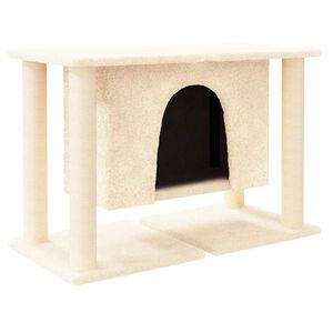 vidaXL &Scaron;krabadlo pro kočky se sisalov&yacute;mi sloupky kr&eacute;mov&eacute; 50 cm