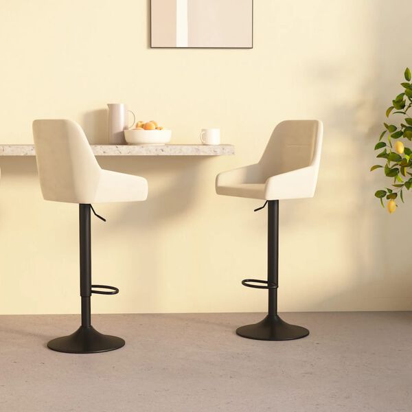 vidaXL Barov&eacute; stoličky 2 ks kr&eacute;mov&eacute; samet