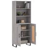 vidaXL Skř&iacute;ň highboard &scaron;ed&aacute; sonoma 69,5 x 34 x 180 cm kompozitn&iacute; dřevo