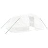vidaXL Sklen&iacute;k s ocelov&yacute;m r&aacute;mem b&iacute;l&yacute; 20 m&sup2; 5x4x2,3 m