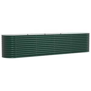 vidaXL Vyv&yacute;&scaron;en&yacute; z&aacute;hon Zelen&aacute; 400 x 80 x 81 cm Ocel