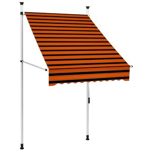 vidaXL Ručně zatahovac&iacute; mark&yacute;za 100 cm oranžovo-hněd&aacute;
