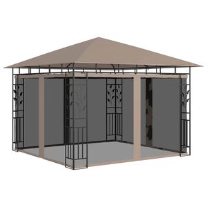 vidaXL Alt&aacute;n s moskyti&eacute;rou 3 x 3 x 2,73 m taupe 180 g/m&sup2;