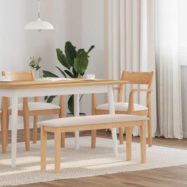 vidaXL Lavice 110 cm z masivního dřeva a gumy