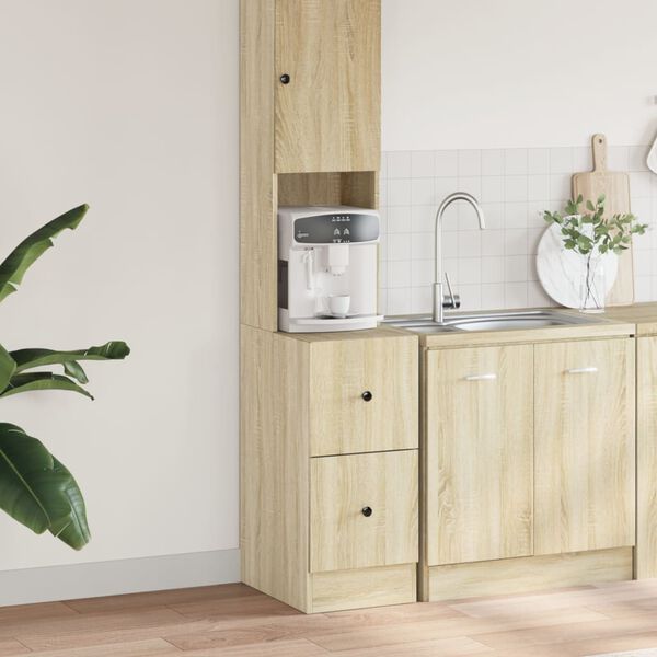 vidaXL Kuchyňsk&aacute; skř&iacute;ňka dub sonoma 35 x 50 x 180 cm kompozitn&iacute; dřevo