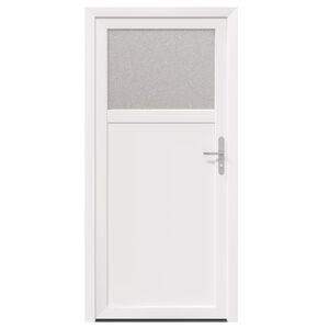 vidaXL Bočn&iacute; vstupn&iacute; dveře B&iacute;l&aacute; 98 x 198 cm PVC